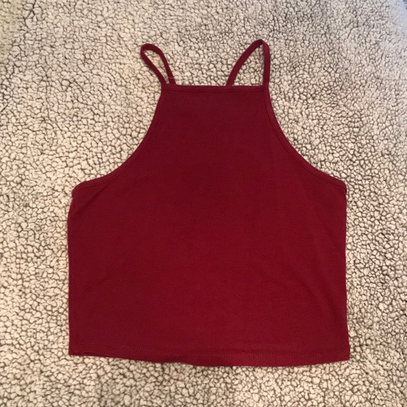 PAC SUN Dark Red/Maroon Crop Top - Picture 1 of 4